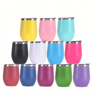 Gobelet isotherme réutilisable en verre et acier inoxydable de 12 oz pour sublimation, personnalisable, avec couvercle, pour œufs ou vin - Product Image 3
