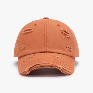 Casquette de baseball rétro style bec de canard avec trous déchirés, motif Argyle et lettres, 100% coton, réglable, pour couple, chapeau de soleil tendance toutes saisons - Product Image 3