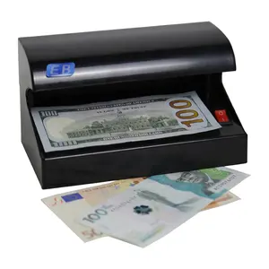 Detector de dinheiro portátil DC-101 para notas, verificador de dinheiro falso, máquina de verificação de moeda do dólar americano com luz