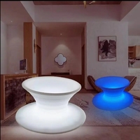 Mobilier de bar LED moderne en gros 360 chaise et tabouret gyroscopique rotatif 16 couleurs écologiques pour l'extérieur et le salon