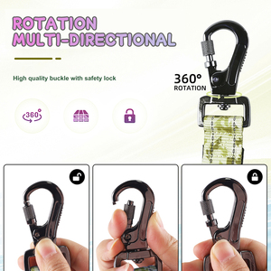 UMIONE Guinzaglio per Cani di Lusso Personalizzato con Motivo Floreale, Manico Riflettente in Nylon, Elastico Regolabile per Passeggiate a Mani Libere - Product Image 6