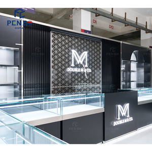 <span class=keywords><strong>Vitrine</strong></span> à bijoux en verre de luxe sur mesure, <span class=keywords><strong>éclairage</strong></span> <span class=keywords><strong>LED</strong></span> haut de gamme, mobilier d'exposition pour la nouvelle conception d'intérieur de bijouterie - Product Image 6