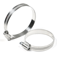 12mm 16mm 20mm 22mm 27mm 32mm 35mm 201 304 Colliers de serrage en acier inoxydable Collier de serrage réglable américain