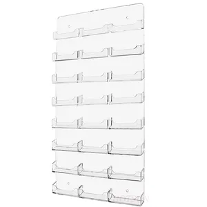 wall mounting type acrylic card display wall perspex business card display holder