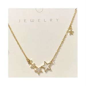 Collar de Oro Real de 18K Au750 para Mujer, Marca Xinfly, con Colgante Natural de Estrella Pequeña, Calidad Premium - Product Image 1