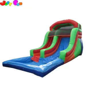 New design fun inflatable blue water slide with pool for children and adults for sale