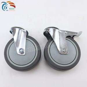 New Castor Wheel Qualidade 3Inch 4Inch 5Inch Swivel Bolt Hole Tpr Caster Wheels Aço Inoxidável JianBin - Product Image 6