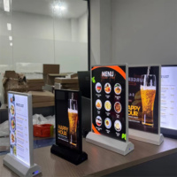 Boîte Lumineuse à Menus LED Double Face A4A5 pour Affichage de Table, Rechargeable ou à Suspendre, pour Cafés et Restaurants