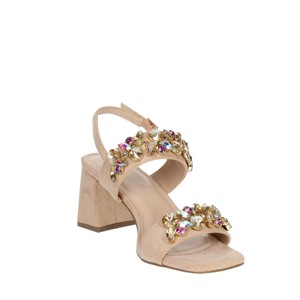 Sandali con tacco da donna 24137 con plateau soletta in gomma Peep Toe-moda cipria per tutte le stagioni inverno primavera estate autunno - Product Image 5