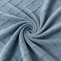 Vente en gros usine Tissu brocart 100% polyester teint, texture lisse, largeur 98 pouces, pour parure de lit haut de gamme quatre pièces