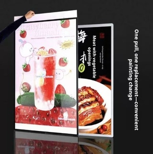Top Insert Lit LED <b>Advertising</b> <b>Light</b> <b>Box</b> Tempered Glass Aluminum Frame Wall Hanging Poster Display ZL-BGS Dvertising <b>Light</b> <b>Box</b> L - Product Image 5
