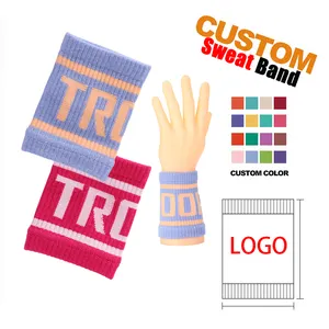 Custom Cross Fit Sweatbands Sweat Bands With Logo Cotton/nylon Sport Wrist Band Wrist Guards For Women And Men