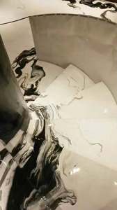 천연 팬더 화이트 대리석 돌 계단 중국어 흑백 대리석 팬더 화이트 대리석 주방 상단 및 바닥 타일 - Product Image 5