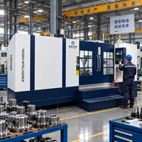 Nouveau centre d'usinage horizontal CNC automatique robuste BT50, fraiseuse de haute précision avec commande Mitsubishi pour métaux lourds