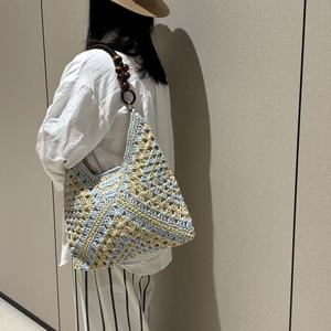 Venta al por Mayor de Fábrica, Bolsos Tejidos a Mano Modernos, Bolsos de Playa <span class=keywords><strong>para</strong></span> Vacaciones, Bolsos de Hombro <span class=keywords><strong>para</strong></span> Mujer - Product Image 1