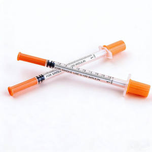 Jeringas de Insulina Estériles de 0.5 ml, Indoloras, Desechables, U-100, Hipodérmicas, con Aguja Fija, para el Cuidado de la Salud Animal - Product Image 1