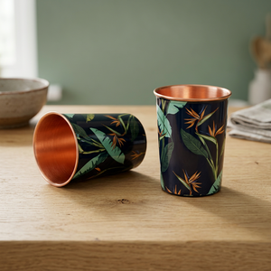 Vaso de metal de doble pared con diseño floral, estilo bohemio, para adultos, para fiestas. - Product Image 3