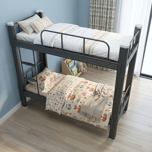 Durable Closed Profile Cold Rolled Steel Single <b>Bed</b> Frame Safety Guardrail Stable Kid Metal <b>Bed</b> For Modern Home Children Bedroom - Product Image 1