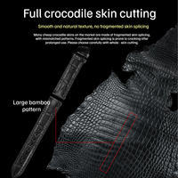 Nouveau bracelet de montre de luxe en cuir d'alligator avec fermoir, doublure en cuir de vachette, bracelet en cuir véritable de haute qualité pour affaires