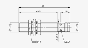 MT-BALLUFF BES M12MI-PSC40B-S04G สวิตช์ตรวจจับแบบไม่สัมผัสคุณภาพสูง BES0068 กระบอกสูบ M12x1 10~30 VDC -25...70 .C - Product Image 6