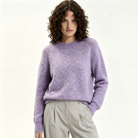 Pull épais de style européen pour femmes, col rond, chaud, idéal pour les commandes en gros et les clients B2B, personnalisation OEM ODM
