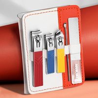 Longhui Nouveau Kit de Manucure Portable 5-en-1 en Acier Inoxydable Transparent Pliable Style Allemand Haute Esthétique