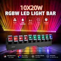 Barra de Luces Móvil LED RGBW de 10 Cabezas y 40W, DMX512, Control de Píxeles de 10 Ojos, Iluminación de Efectos para Escenarios, Eventos, KTV, DJ, Discotecas