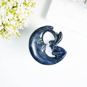 Scultura in Cristallo di Quarzo Lucidato, Pietre Naturali per Guarigione Spirituale, Intaglio di Luna Fata in Ossidiana Argento - Product Image 5