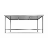Mesa de Trabajo Comercial de Acero Inoxidable, Mesa de Trabajo Resistente de Acero Inoxidable con Estante Inferior para Preparación de Alimentos en Restaurantes