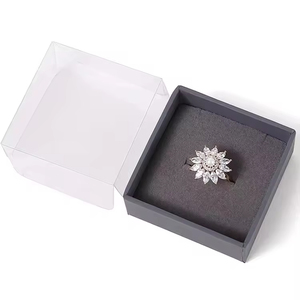 Customized Luxury Jewelry Badge <b>Gift</b> Packaging <b>Box</b> Clear Jewelry Display <b>Box</b> - Product Image 5