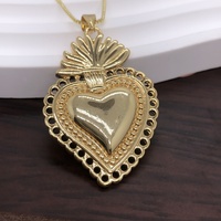 Pendentif en cuivre en forme de cœur micro-incrusté 18K, effet goutte d'huile, pour collier et bracelet DIY, accessoire fait main, vente chaude