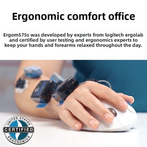 สำหรับเมาส์แทร็กบอลไร้สาย <span class=keywords><strong>ERGO</strong></span> M575 S สำหรับงาน CAD ระดับมืออาชีพ เซ็นเซอร์ออปติคอล 5 ปุ่ม ดีไซน์ตามหลักสรีรศาสตร์ เชื่อมต่อผ่าน USB สำหรับพีซี - Product Image 3