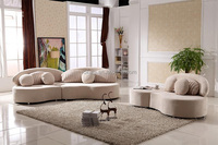 Einfaches Bogenförmiges Stoffsofa Modernes Wohnzimmer 2 3 4 5 6 Sitzer Sofa-Kombination Halbkreisförmiges Samt-Freizeitsofa