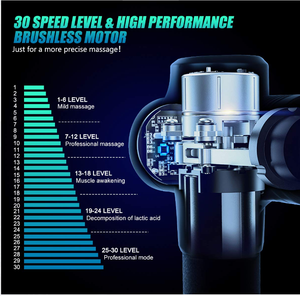 Pistolet de Massage musculaire, 6 têtes à <span class=keywords><strong>30</strong></span> vitesses, Massage des tissus profonds, écran LED, Percussion musculaire, Fascia, livraison directe - Product Image 4