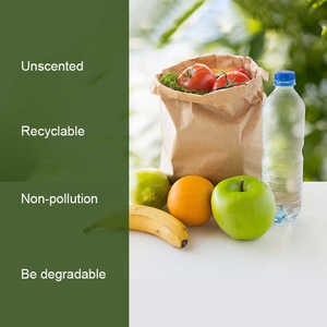 Sacs en papier kraft de taille personnalisée sacs à provisions blancs et bruns recyclés avec logo imprimé pour emballage personnalisé - Product Image 3