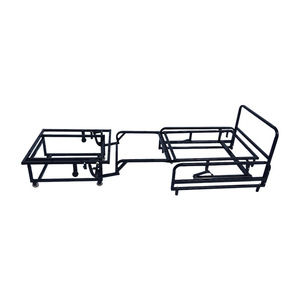<b>Folding</b> <b>Bed</b> Frame 62x80x120x140 Cm With Handrails Indoor Use <b>Sofa</b> <b>Bed</b> Base - Product Image 4