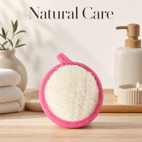 Éponge en loofah biodégradable multicolores avec bords cousus pour le gommage du corps, pour la douche, le bain et l'utilisation à domicile