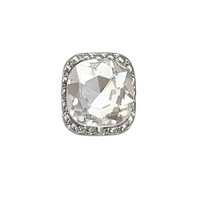 Paso Sico Luxe Manucure Super Brillant Argent Blanc Cristal Pierre 3D Breloques pour Ongles Design en Alliage