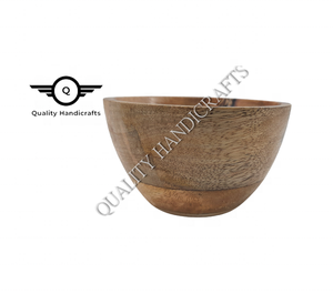 Bol à fruits secs classique en bois de manguier fait à la main de la meilleure qualité bol à salade sculpté artisanal de qualité pour la vaisselle d'épices aux fruits - Product Image 5