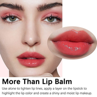 Marque privée Coeur Rose Rouge À Lèvres Presse Brillant Non Adhésif Baume À Lèvres Sans Logo Haute Hydratation Brillant Teinte Baume À Lèvres Bâton