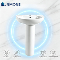 Lavabo colonne autoportant moderne en céramique pour salle de bain, fabricant de sanitaires, vente en gros
