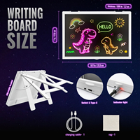 Decoración Creativa de Escritorio, Tablero de Dibujo LED 3D Abyss, Espejo Infinito, Luz Nocturna, Alfombrilla Luminosa, Gadget Estético para el Hogar y la Oficina
