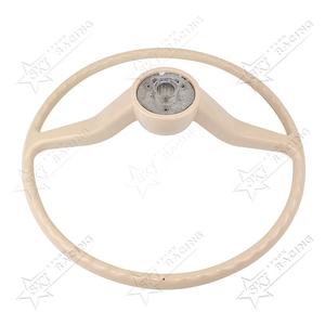 พวงมาลัยวินเทจ 2 ก้าน สีดำ ขาว โครเมียม ขนาด 400 มม. 15 3/4 นิ้ว สำหรับรถโฟล์คสวาเกน บีทเทิล ปี 1962-1971 รุ่น 62-71 วีดับบลิว บัก คาร์มันน์ ไจอา ไทป์ 3 - Product Image 2