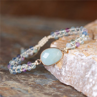 YueTong — Bracelet en pierres précieuses Aventurine, bijoux d'amitié, perles tressées à la main, vente en gros, livraison directe