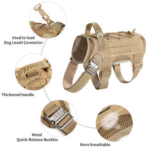 Chaleco táctico para perro, arnés ajustable con mango para perros, caza, entrenamiento táctico, senderismo - Product Image 2