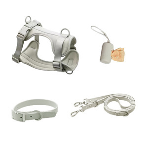 Ghtweight maglia morbida e traspirante Cat Dog cucciolo pettorina pettorina imbracatura regolabile per animali da compagnia e Set guinzaglio