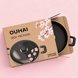 Boîte d'emballage en carton ondulé en papier kraft personnalisée, boîtes d'expédition pliables pour emballages <span class=keywords><strong>de</strong></span> casseroles antiadhésives, d'ustensiles <span class=keywords><strong>de</strong></span> cuisine - Product Image 2