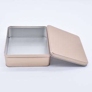 Square <strong>Tin</strong> Box in Stock Custom Metal Container with Lid for Cookies Dessert Candy Food Gift Decorative Storage <strong>Tins</strong> - Product Image 5