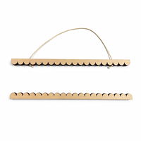 Bordure en bois personnalisée à motif festonné, support mural en contreplaqué festonné pour affiches A3, bordure de tablette écologique à motif festonné