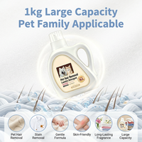Détergent à lessive liquide premium pour enlever les poils d'animaux, antistatique, antibactérien, éliminateur d'odeurs, doux pour les enfants